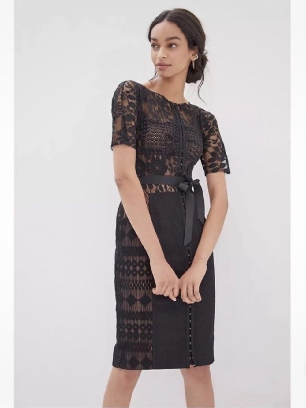 New Anthropologie Byron Lars Carissima Sheath
Dress Lace Black Size 6